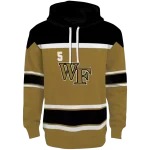 custom wake forest demon deacons striped pattern gold hoodie best selling