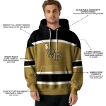 custom wake forest demon deacons striped pattern gold hoodie best selling
