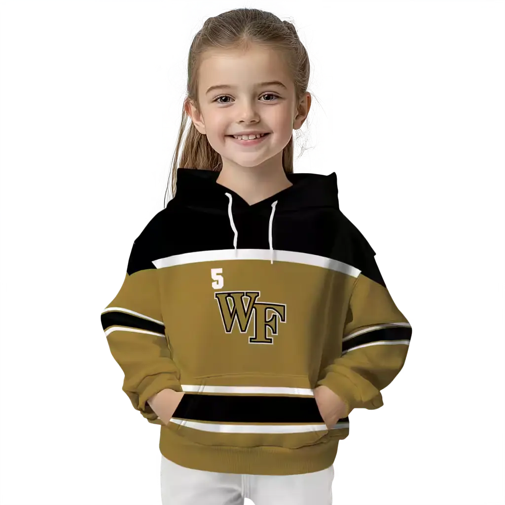 custom wake forest demon deacons striped pattern gold hoodie top rated custom wake forest demon deacons striped pattern gold hoodie top rated