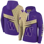 custom washington huskies abstract shape purple hoodie best selling