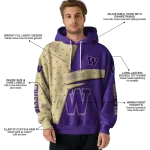 custom washington huskies abstract shape purple hoodie best selling
