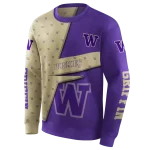 custom washington huskies abstract shape purple hoodie best selling