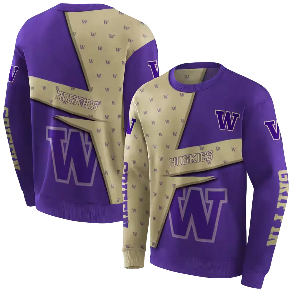 custom washington huskies abstract shape purple hoodie premium grade custom washington huskies abstract shape purple hoodie premium grade