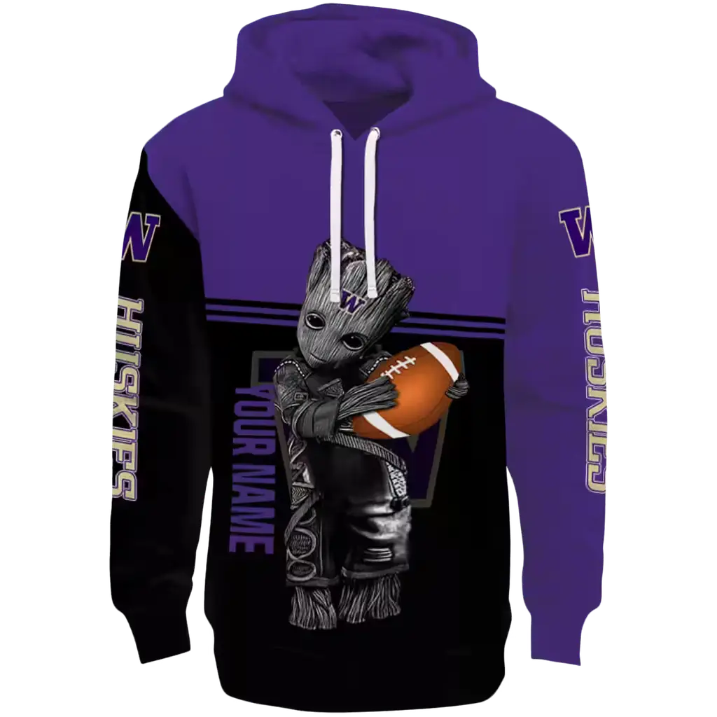 custom washington huskies baby groot purple black hoodie best selling custom washington huskies baby groot purple black hoodie best selling