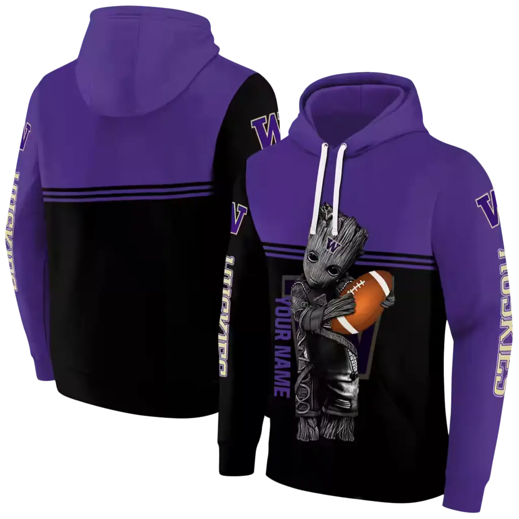 custom washington huskies baby groot purple black hoodie fashion forward custom washington huskies baby groot purple black hoodie fashion forward