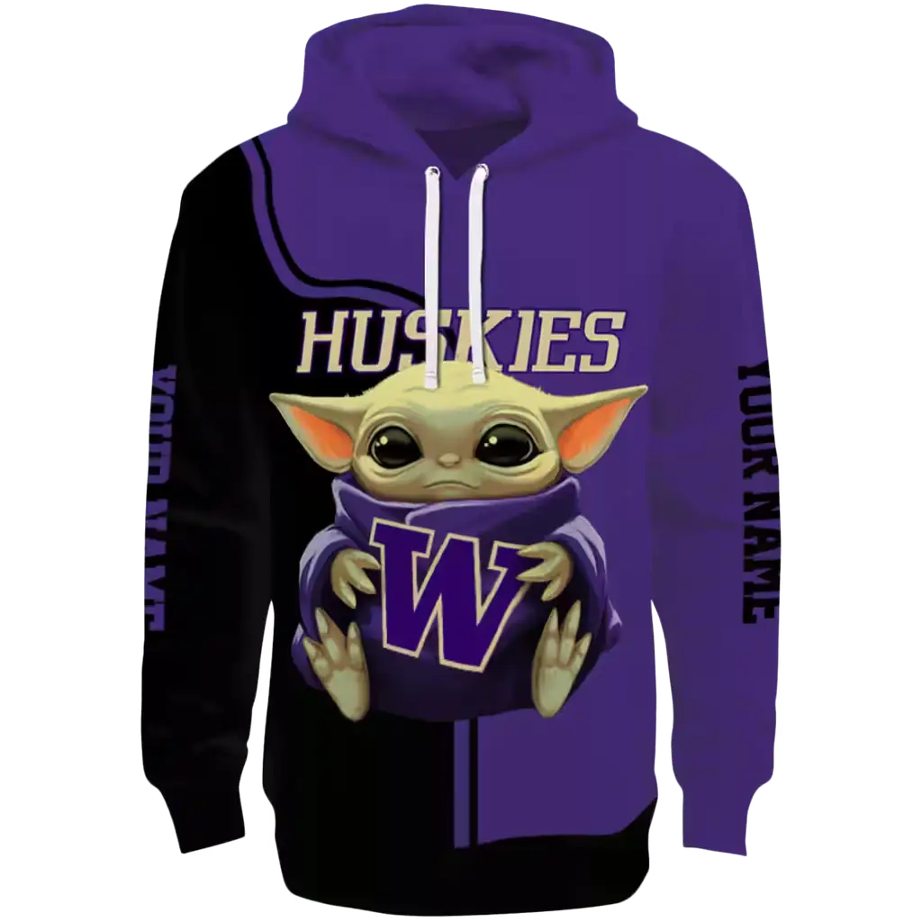 custom washington huskies baby yoda purple black hoodie best selling custom washington huskies baby yoda purple black hoodie best selling