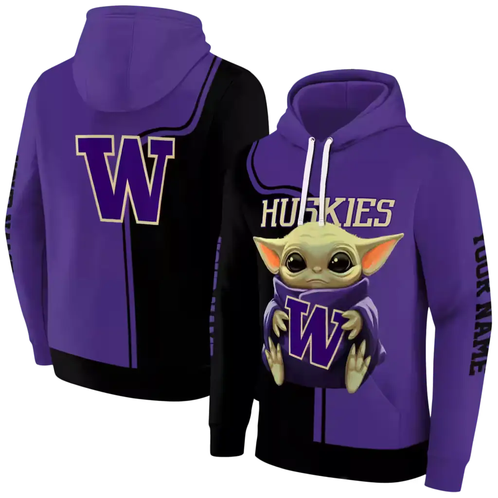 custom washington huskies baby yoda purple black hoodie fashion forward custom washington huskies baby yoda purple black hoodie fashion forward