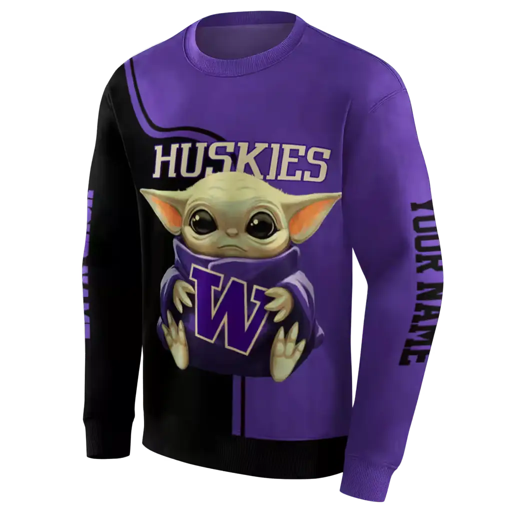custom washington huskies baby yoda purple black hoodie new arrival custom washington huskies baby yoda purple black hoodie new arrival