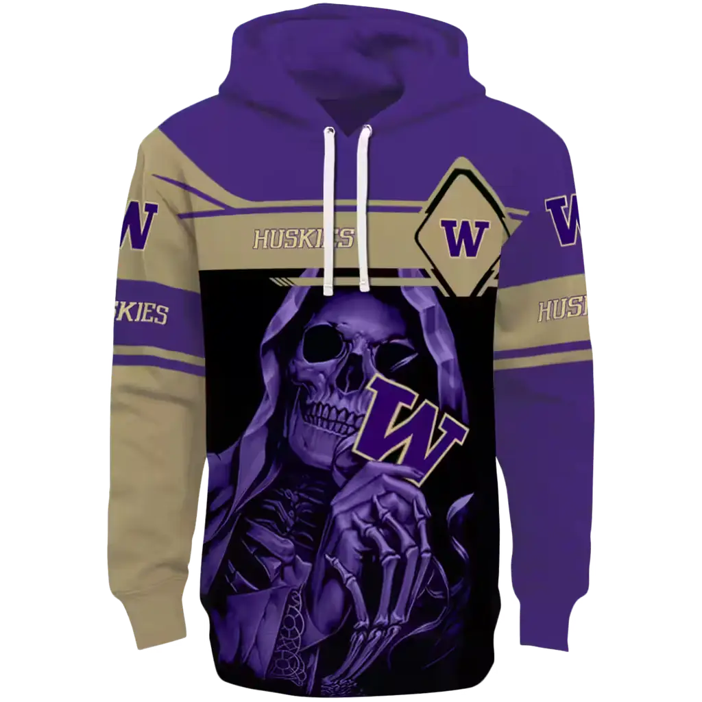 custom washington huskies grim reaper purple black hoodie best selling custom washington huskies grim reaper purple black hoodie best selling