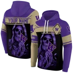 custom washington huskies grim reaper purple black hoodie best selling