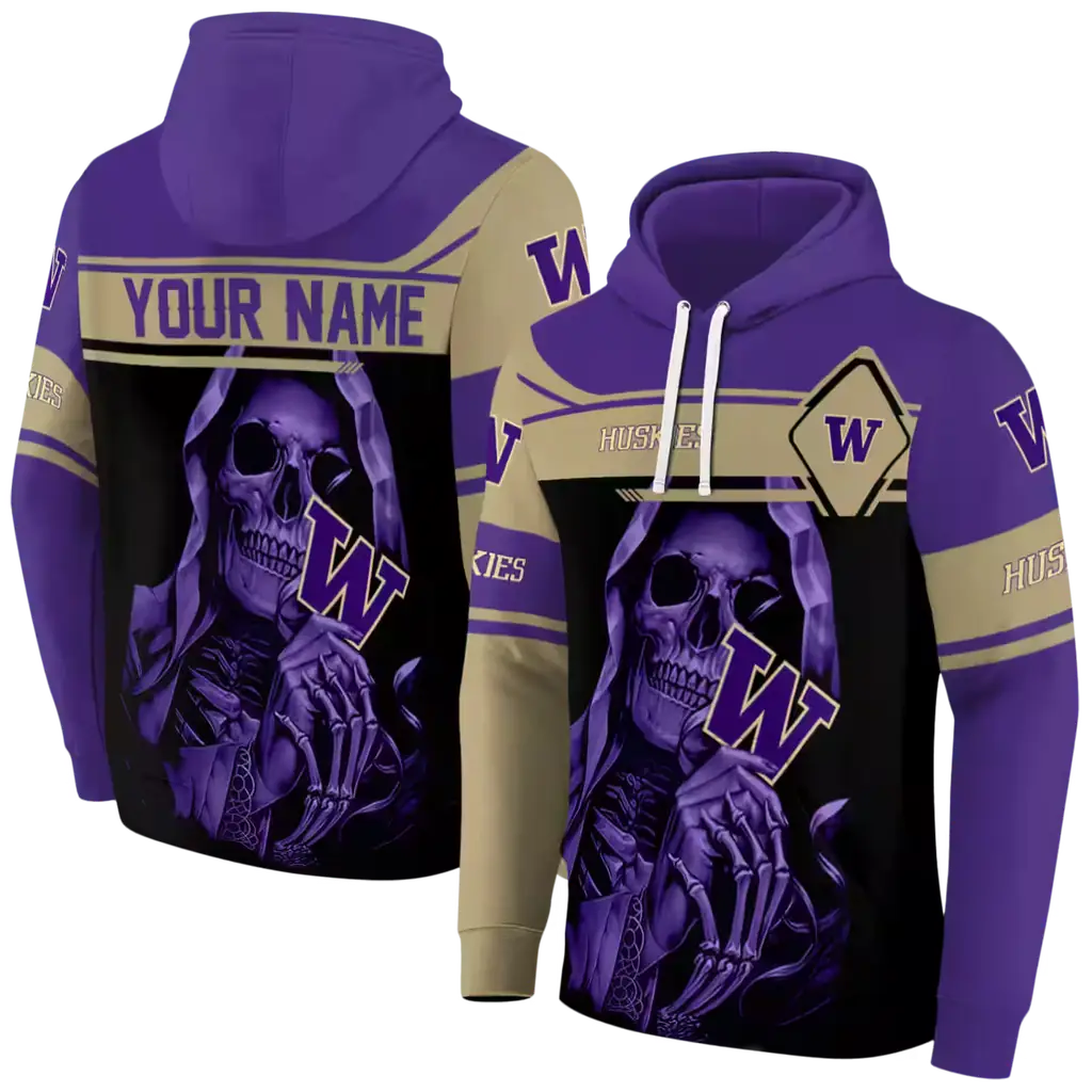 custom washington huskies grim reaper purple black hoodie fashion forward custom washington huskies grim reaper purple black hoodie fashion forward
