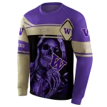 custom washington huskies grim reaper purple black hoodie best selling