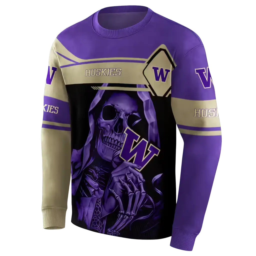 custom washington huskies grim reaper purple black hoodie new arrival custom washington huskies grim reaper purple black hoodie new arrival
