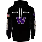 custom washington huskies punisher skull black hoodie best selling