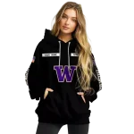 custom washington huskies punisher skull black hoodie best selling