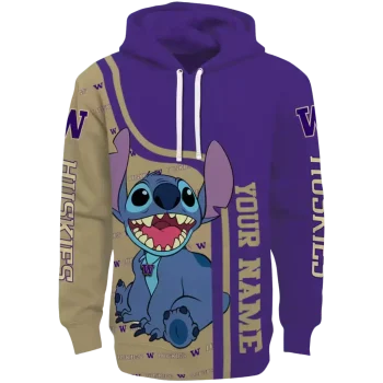 custom washington huskies stitch purple hoodie best selling