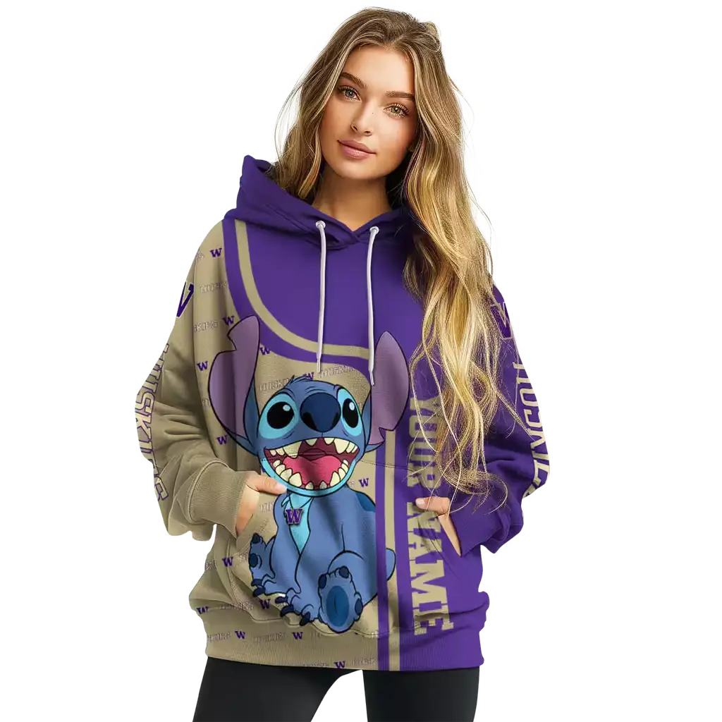 custom washington huskies stitch purple hoodie high quality custom washington huskies stitch purple hoodie high quality