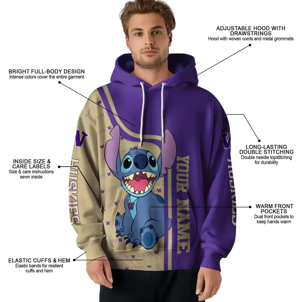 custom washington huskies stitch purple hoodie latest model custom washington huskies stitch purple hoodie latest model