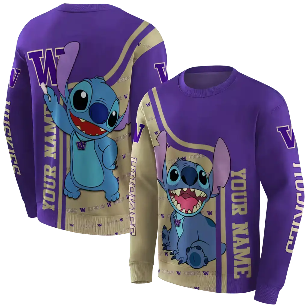 custom washington huskies stitch purple hoodie premium grade custom washington huskies stitch purple hoodie premium grade