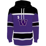 custom washington huskies striped pattern purple hoodie best selling