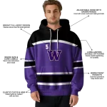 custom washington huskies striped pattern purple hoodie best selling