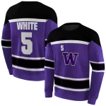 custom washington huskies striped pattern purple hoodie best selling
