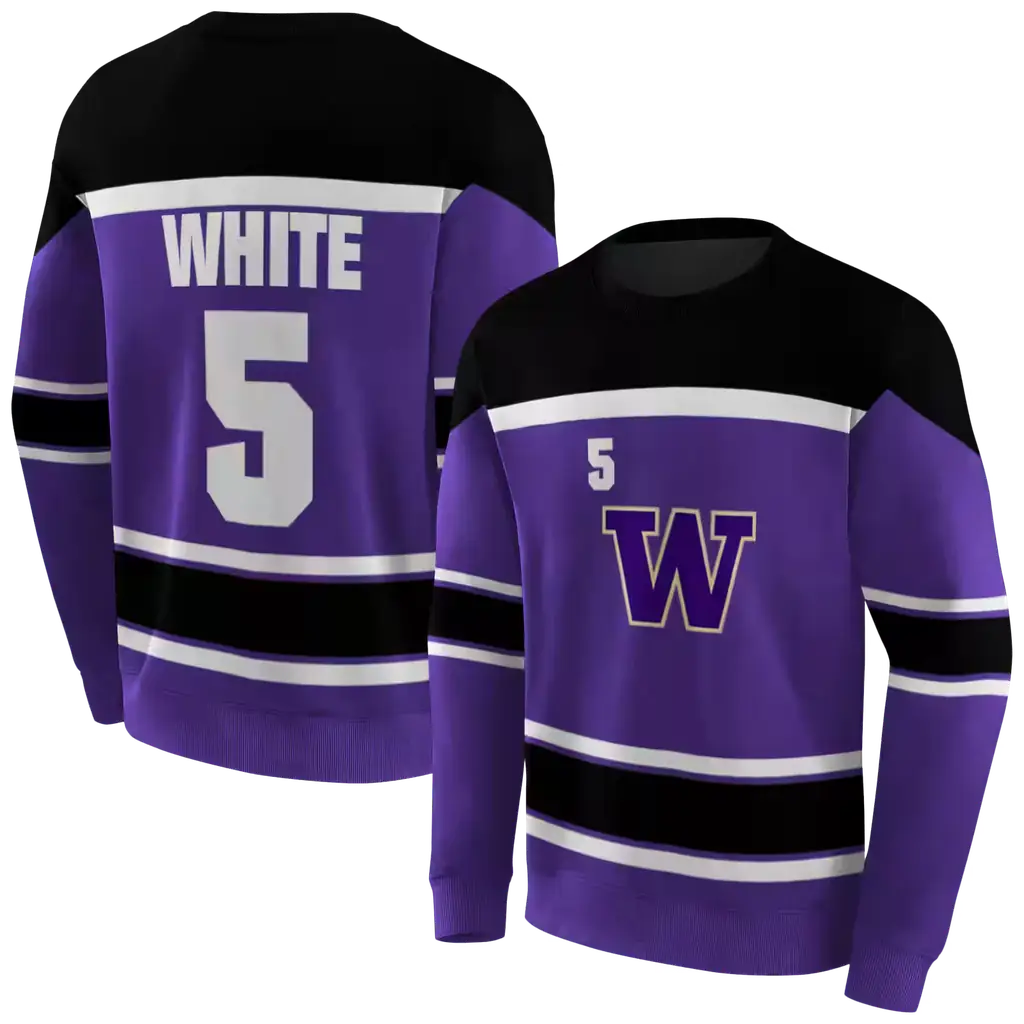custom washington huskies striped pattern purple hoodie premium grade custom washington huskies striped pattern purple hoodie premium grade
