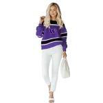 custom washington huskies striped pattern purple hoodie best selling