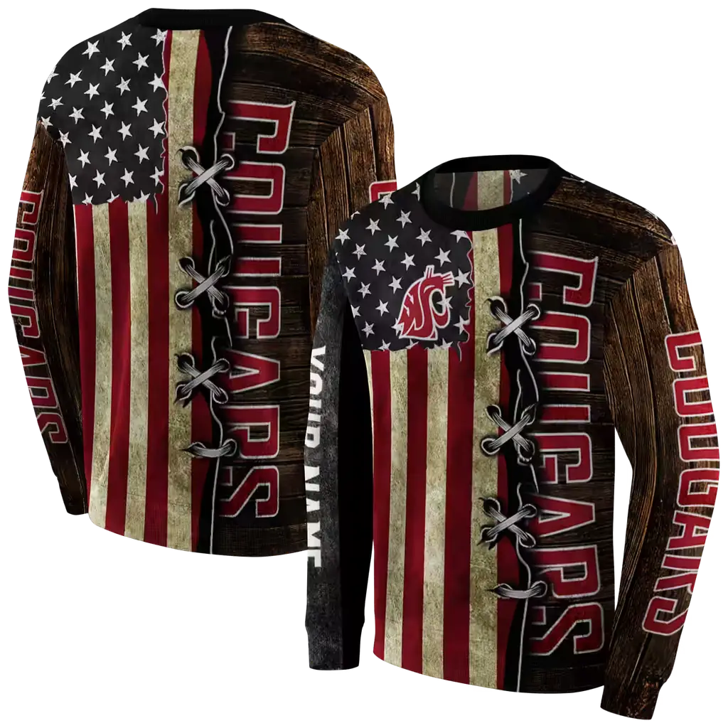 custom washington state cougars american pride hoodie premium grade custom washington state cougars american pride hoodie premium grade