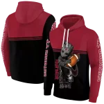 custom washington state cougars baby groot crimson black hoodie best selling