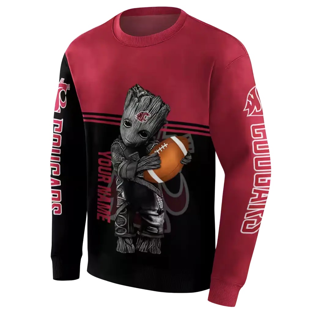 custom washington state cougars baby groot crimson black hoodie new arrival custom washington state cougars baby groot crimson black hoodie new arrival