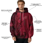 custom washington state cougars deer silhouette crimson hoodie best selling