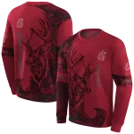 custom washington state cougars deer silhouette crimson hoodie best selling