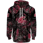 custom washington state cougars hunting theme crimson black hoodie best selling