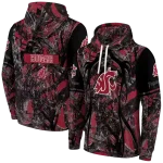 custom washington state cougars hunting theme crimson black hoodie best selling