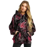 custom washington state cougars hunting theme crimson black hoodie best selling