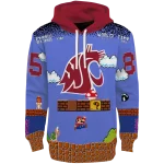 custom washington state cougars mario blue black hoodie best selling