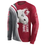 custom washington state cougars peeking snoopy crimson hoodie best selling