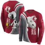 custom washington state cougars peeking snoopy crimson hoodie best selling
