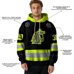 custom washington state cougars safety motif black neon green hoodie best selling