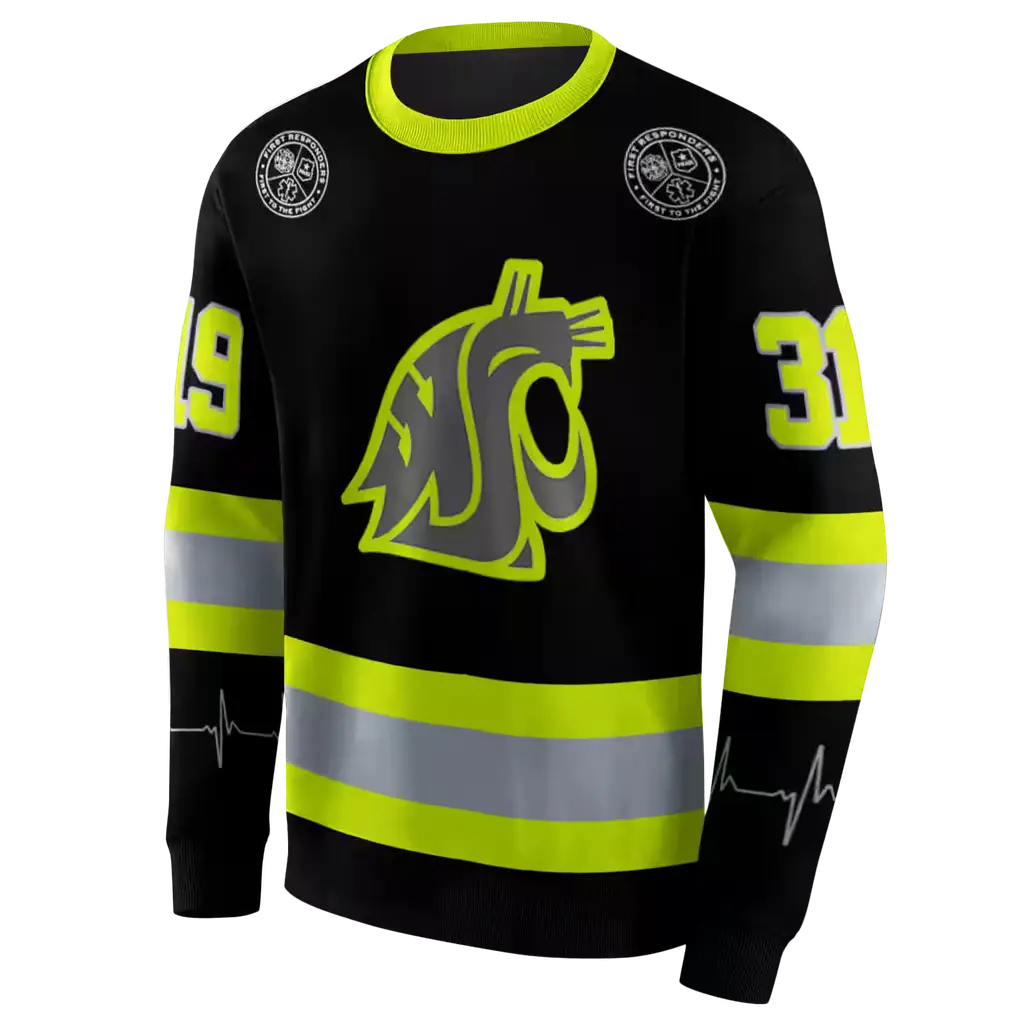 custom washington state cougars safety motif black neon green hoodie new arrival custom washington state cougars safety motif black neon green hoodie new arrival