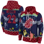 custom washington state cougars spongebob patrick star crimson navy hoodie best selling