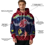 custom washington state cougars spongebob patrick star crimson navy hoodie best selling