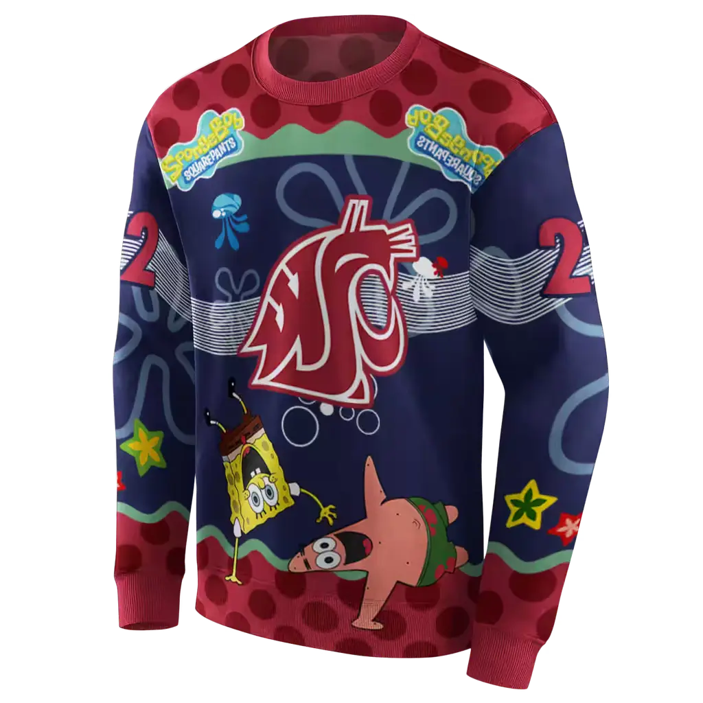 custom washington state cougars spongebob patrick star crimson navy hoodie new arrival custom washington state cougars spongebob patrick star crimson navy hoodie new arrival