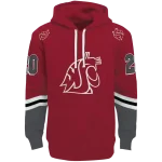 custom washington state cougars striped sleeves crimson hoodie best selling