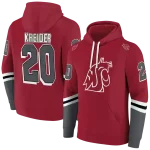 custom washington state cougars striped sleeves crimson hoodie best selling