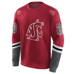 custom washington state cougars striped sleeves crimson hoodie best selling