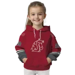 custom washington state cougars striped sleeves crimson hoodie best selling