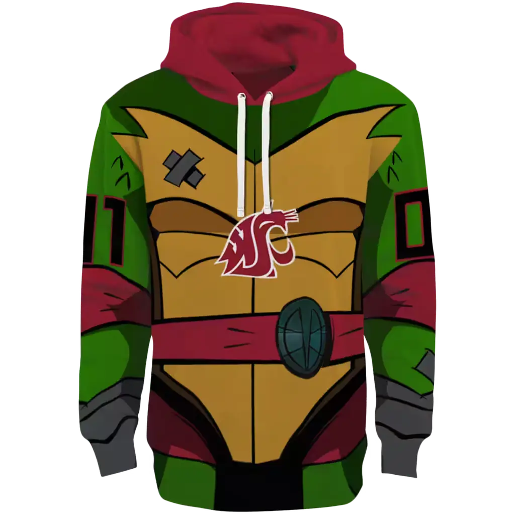 custom washington state cougars superhero armor crimson green hoodie best selling custom washington state cougars superhero armor crimson green hoodie best selling