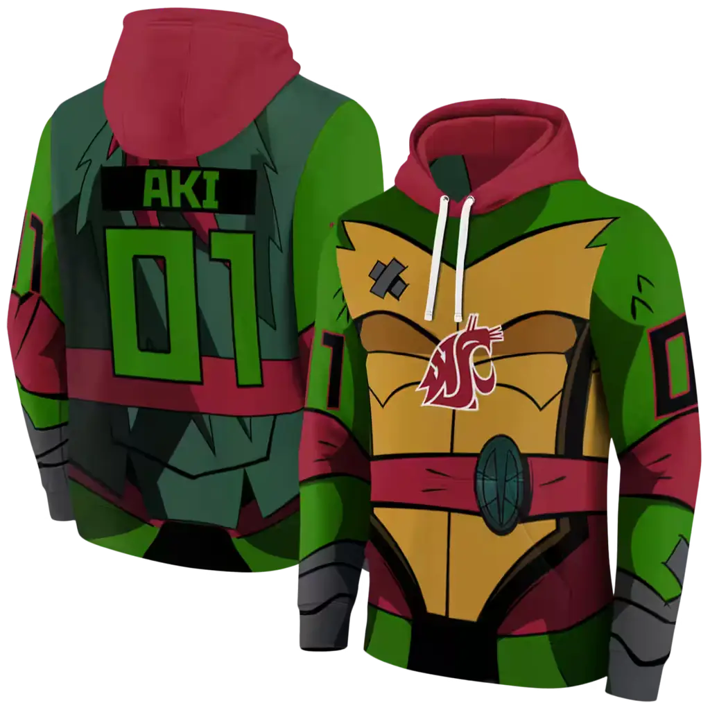 custom washington state cougars superhero armor crimson green hoodie fashion forward custom washington state cougars superhero armor crimson green hoodie fashion forward